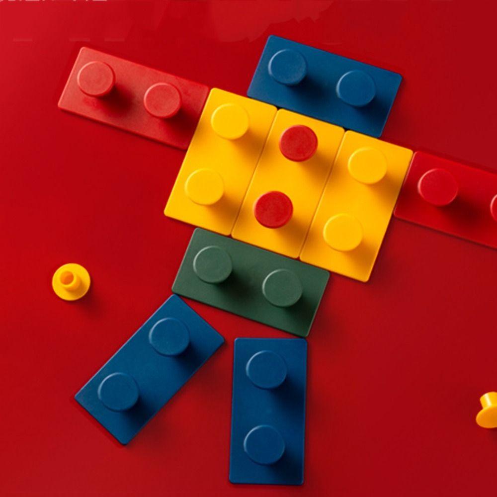 Simple Four Color Suit No Punching Hanging Clothes Building Block Strong Adhesion Coat Hook Hook Key Hook Kitchen Accessories