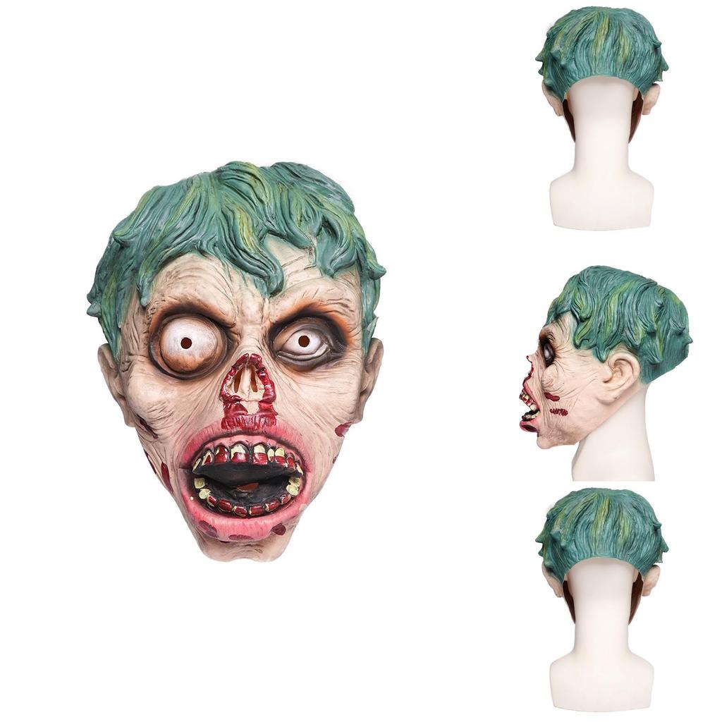 Spooky Rotten Face Zombie Latex Mask For Halloween Party And Haunted House Props