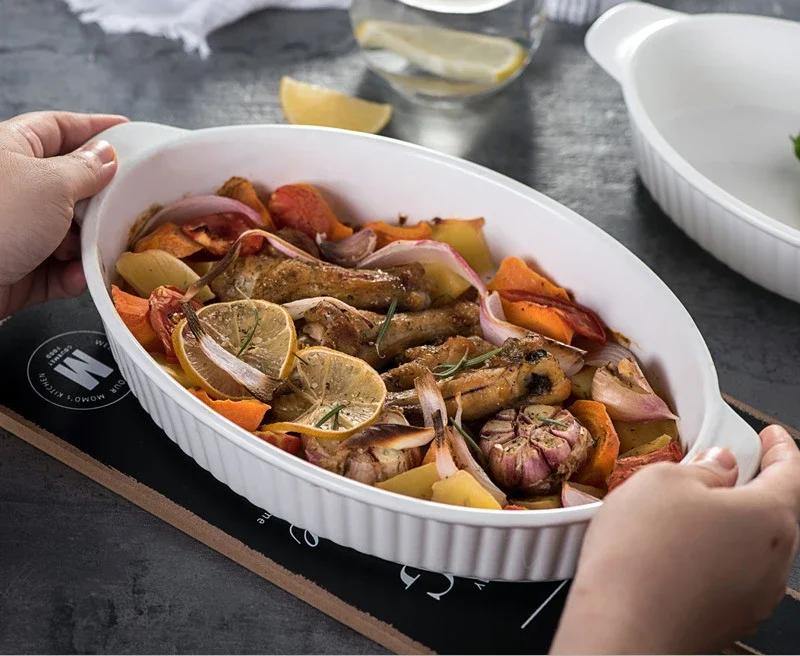 Blacha do pieczenia Piekarnik Naczynia do pieczenia Ceramiczne patelnie Forma do chleba do narzędzi i akcesoriów do pieczenia Porcelanowa zastawa Stołowa Naczynie kuchenne Bar do gotowania