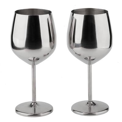Stainless Steel Wine Glass 500ml Unbreakable Metal Wine Glass for Drinking Cocktails Wine Bar Home Outdoor Party 1PC
