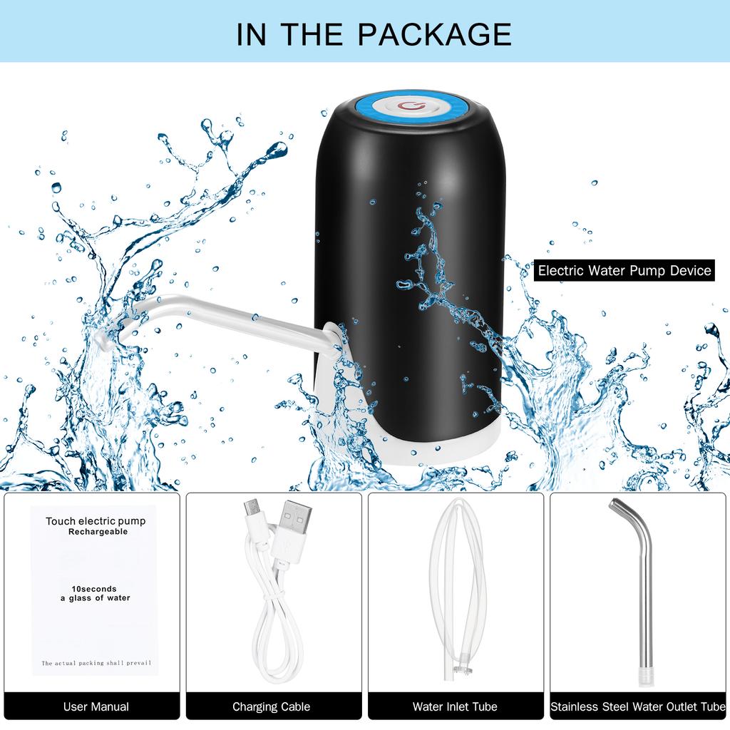 Electric Drinking   Portable USB Rechargeable Automatic Water Dispenser Intelligent Water-suction Device for   Camping