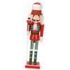 Nutcracker Figurine with Candy Ribbon Scepter Unique 50CM Nutcracker Decorative Figure with Candy Motif for Office Homes
