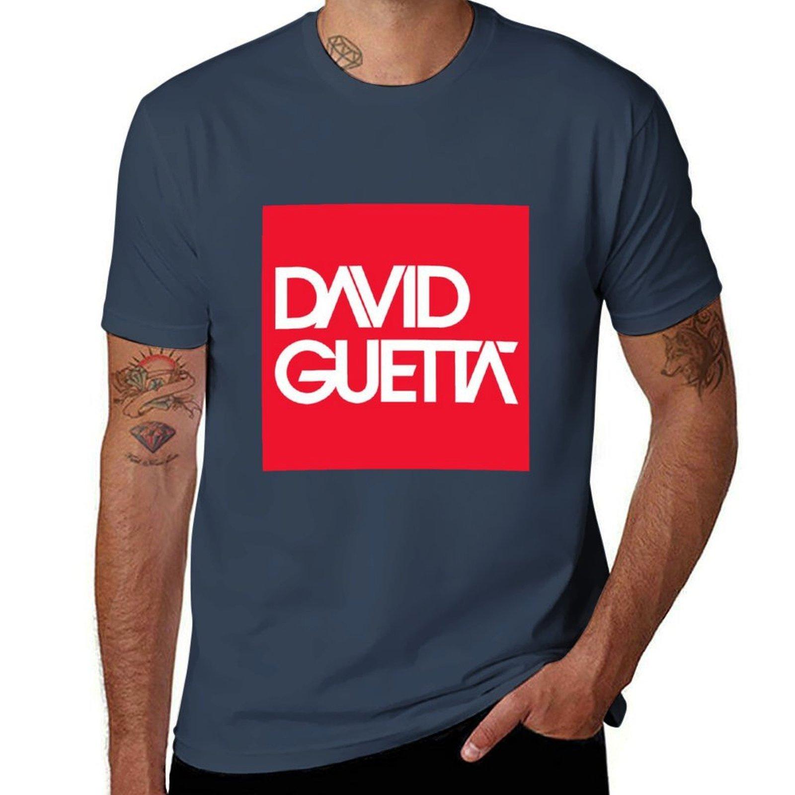David Guetta Logo Tshirt Work Utility Short Sleeve Shirt S