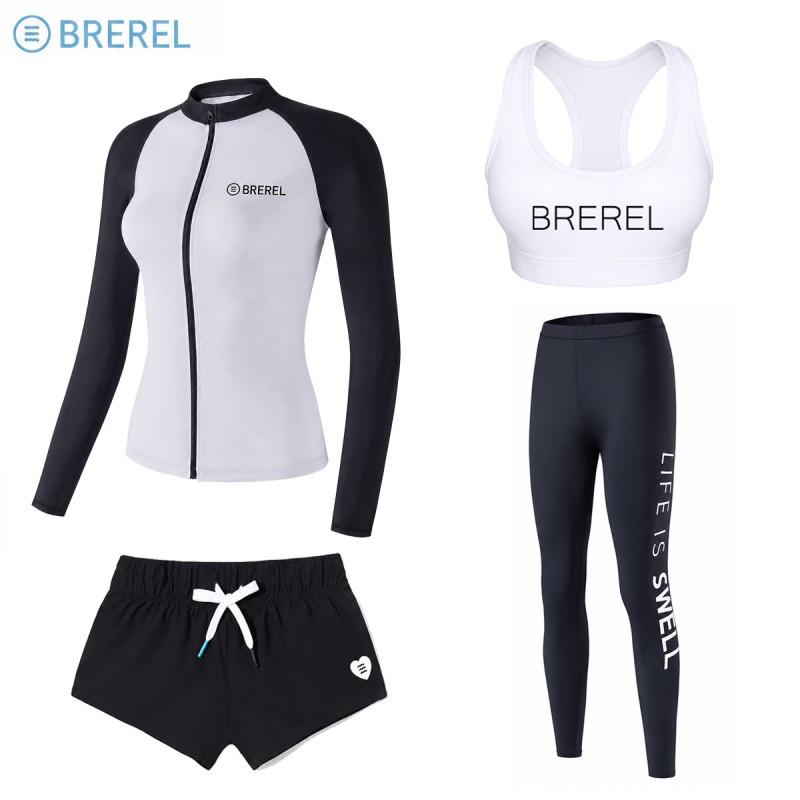 Dames Sneldrogende UV-Bescherming Rash Guard Set Lange Mouwen Top Broek Surfen Duiken Snorkelen