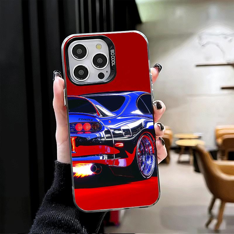 Electroplated Style Sports Car Soft Phone Case for iPhone 15 16 17 Pro Max 17Air 16E 14 Plus 13 12 Mini Shockproof Cover Back Sh