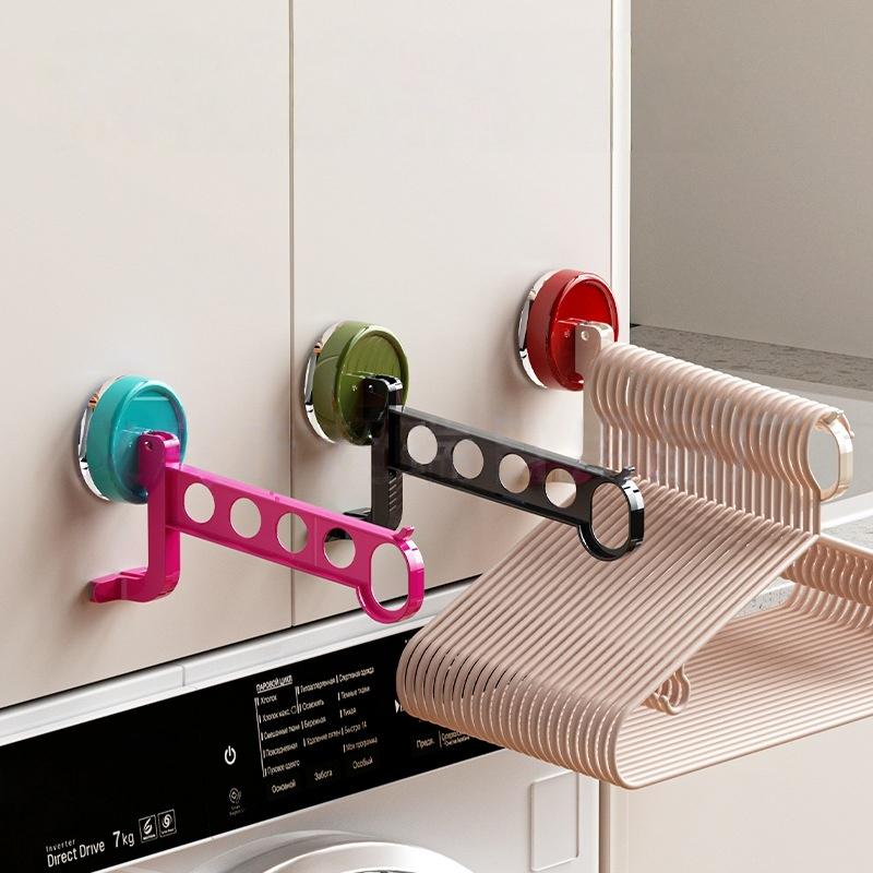 1Pcs Portable 5-Hole Laundry Rack Colorful Suction Cup Hangers For Travel Hotel And Home Drying Accessories