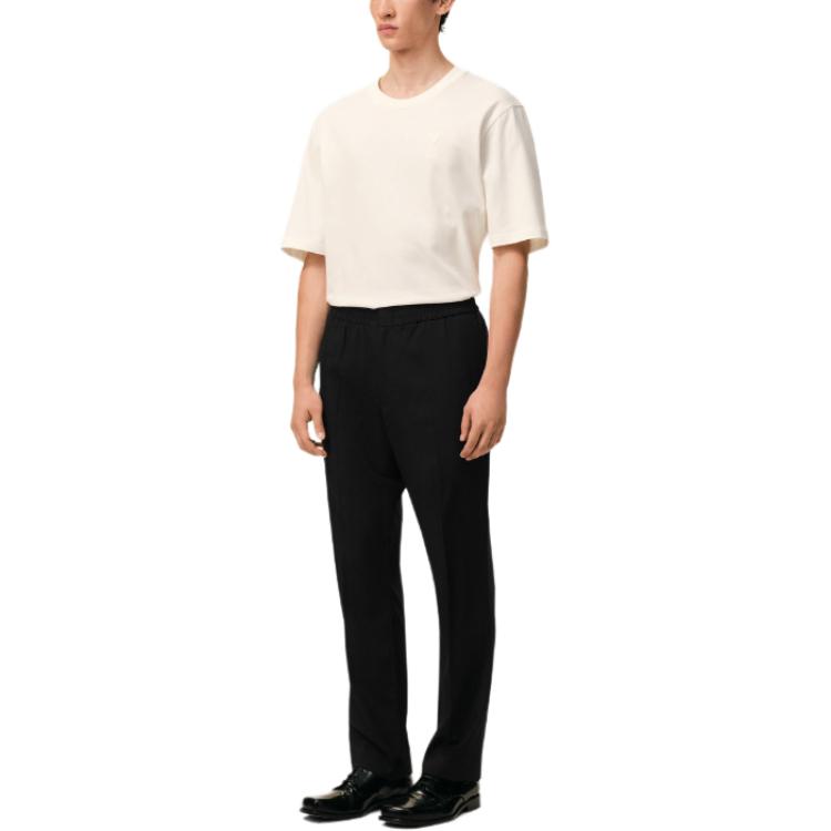 AMIPARIS Solid Color Pocket Straight Leg Casual Pants Men Bottoms HTR226WV0194-001