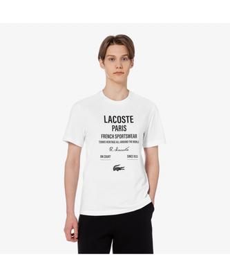 LACOSTE T-shirt Graphique Imprimé Lettres Homme Th2692-55G 001
