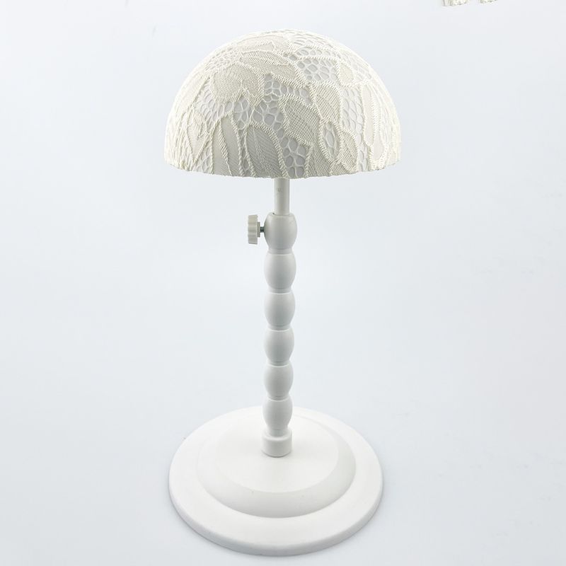

Wig Hair Piece Head Cover Bracket Wig Set Placement Mushroom-Shaped Haircut Support Frame Lace Plastic Bracket Mannequin Head Lace hair block holder-plastic bottom-creamy-white