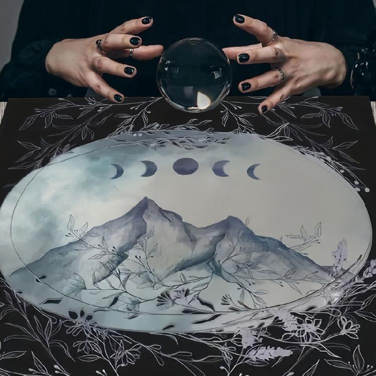 Moon Mountain Astrology Tablecloth Tarot Divinations Tablecloth Altars Cloth Divinations Board Game Accessories