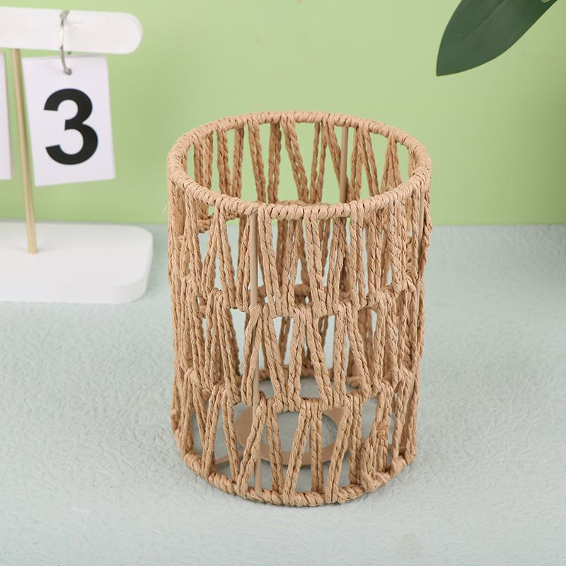 Boho Stil Handgewebte Wohndekor Deckenlampe Gewebter Lampenschirm Rattan Lampenschirm Pendellampe Pendellampe Schirm