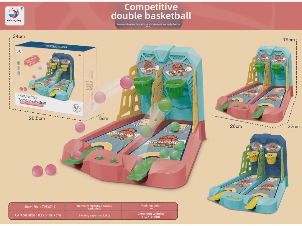 Tisch-Basketballspiel für Kinder mit Finger-Auswurf - Interaktives Lernspielzeug für Eltern und Kinder