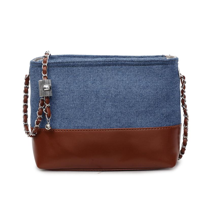 

New Pu Denim Zipper Simple Crossbody Bag for Women 2026 Lightweight and Versatile Large Capacity Shoulder Bag Handbag