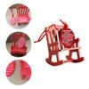 Rocking Chair Fine Workmanship Delicate Exquisite Christmas Decor Mini Rocking Chair for Home