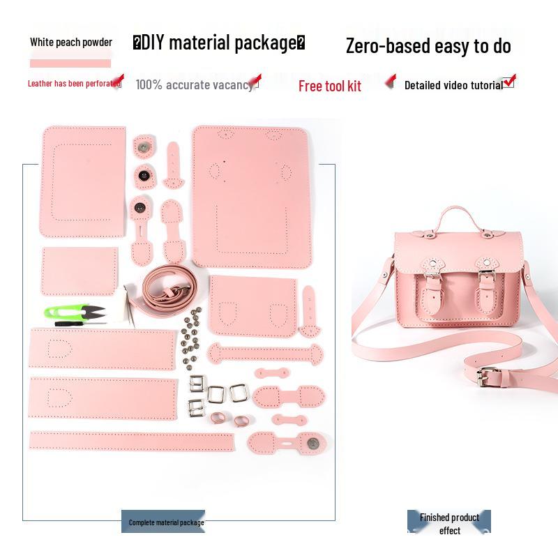DIY Handmade Small Cambridge Crossbody Bag Kit: Knitting Needle, Thread & Tutorial Included