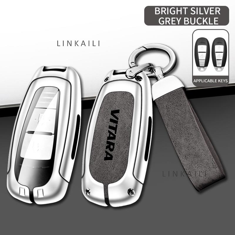 Car Zinc Alloy Key Case for Suzuki Vitara Swift Ignis Car Keychain Metal High-end Car Key Protective Case Interior Accessories