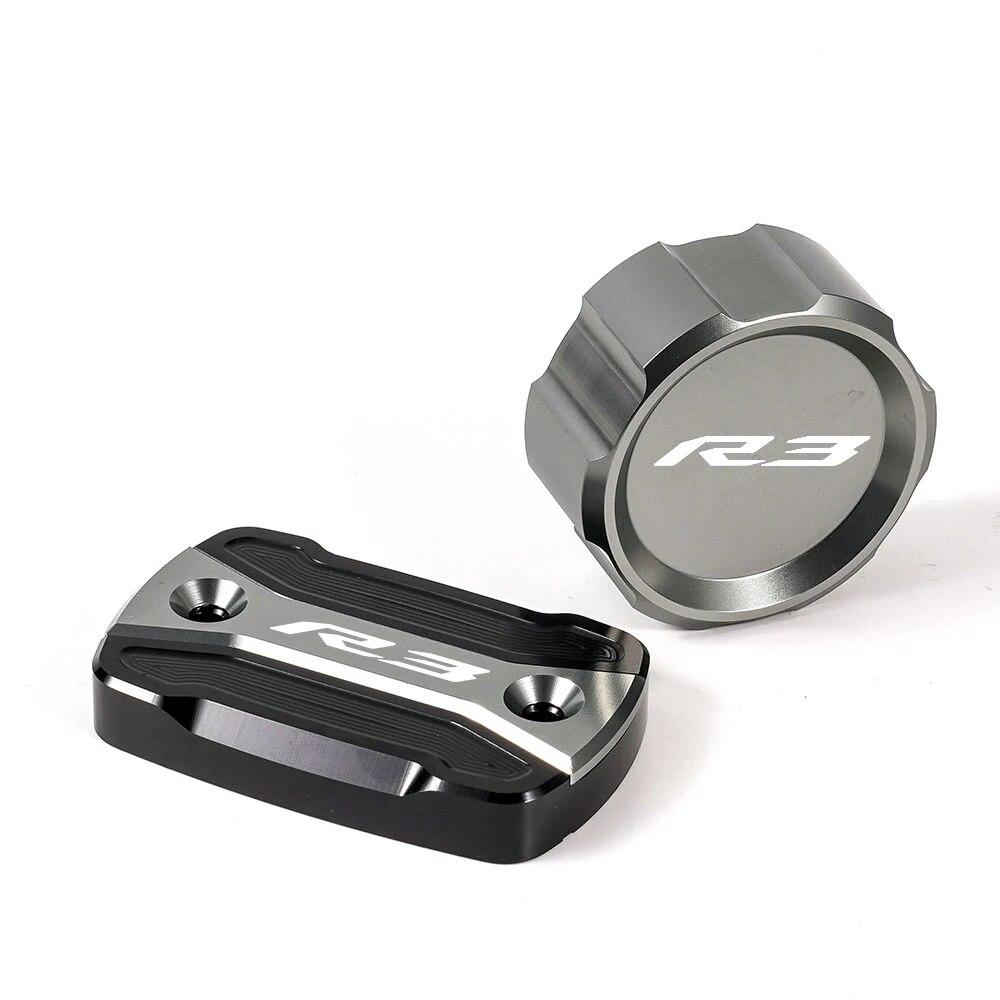 Motorcycle Accessories Bike Front & Rear Brake Fluid Cylinder Reservoir Cover Cap For Yamaha YZF R3 ABS