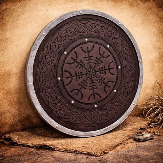 Viking Vegvisir Shield Wall Decor Norse Viking Home Decor Medieval Nordic Shield Gift 60.96 Cm