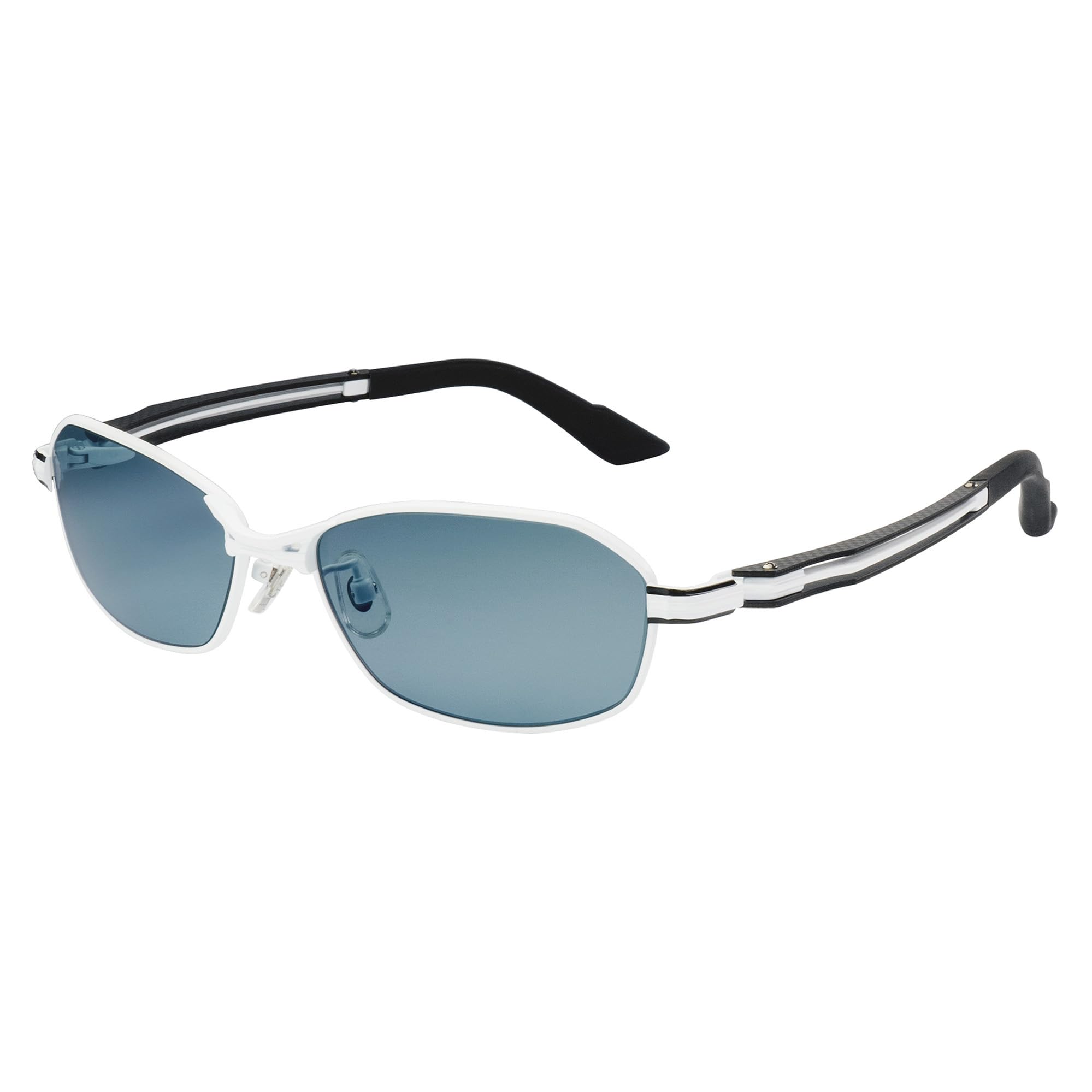 

Zeque Polarized Sunglasses Matte White with Master Blue Feiz 55 F-2026