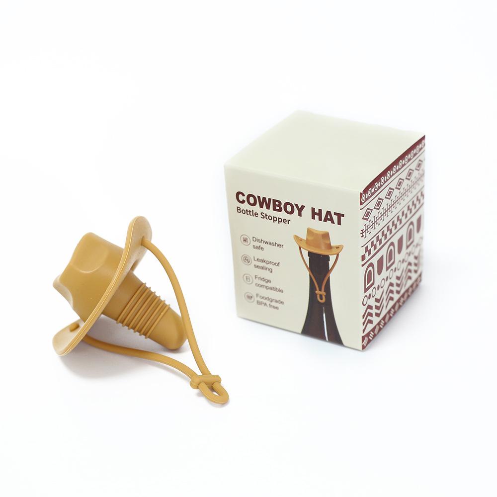 Creative Silicone Cowboy Hat Wine Cork Champagne Beer Bottle Stopper Beverage Leak-Proof Sealer Cap Plug Kitchen Bar Accessories