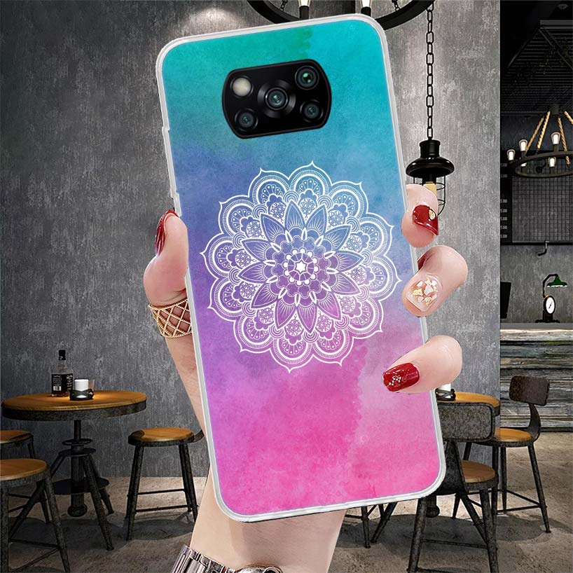 Totem Mandala Colorful Flower Soft Phone Case For Xiaomi Redmi 15C 15 13C 13 Poco X5 X6 X7 F7 Ultra M7 12C 12 10 10C 9C 9A 9T 9