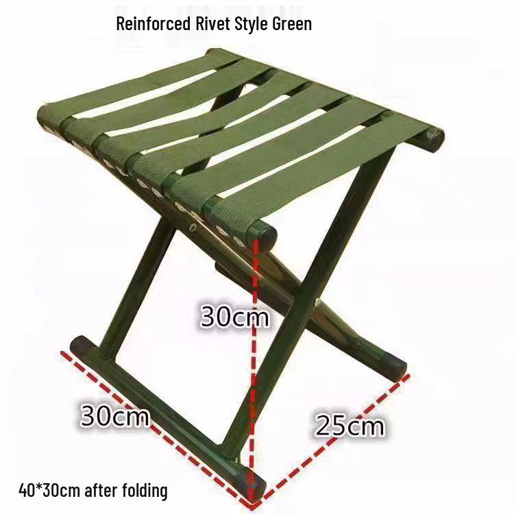 Durable Portable Folding Stool with Backrest – Ideal for Home, Outdoor, Fishing, and Travel