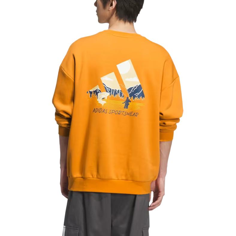 adidas לוגו סוודר פולאובר צווארון עגול שרוול ארוך יוניסקס KF5248