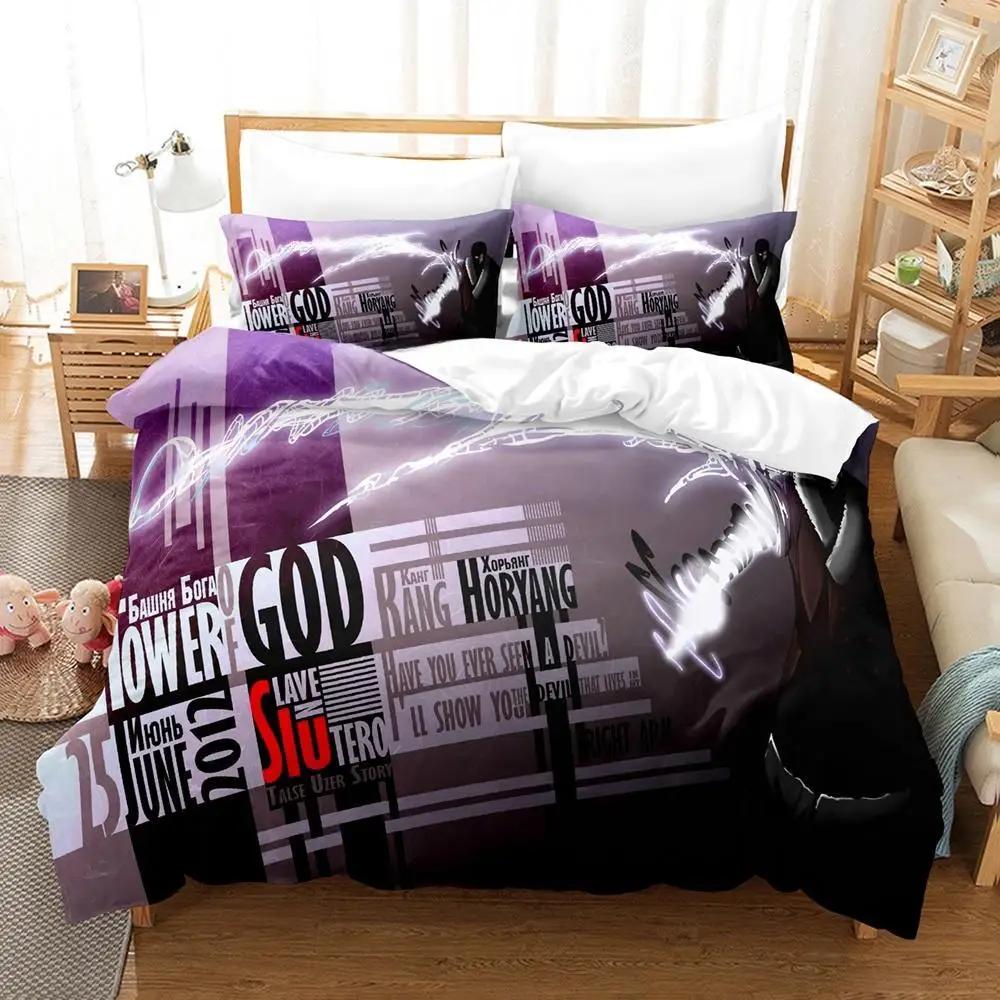 Tower Of God Bedding Set Single Twin Full Queen King Size Bed Set Adult Kid Bedroom Duvetcover Sets 3D Print Anime Bed Sheet Set