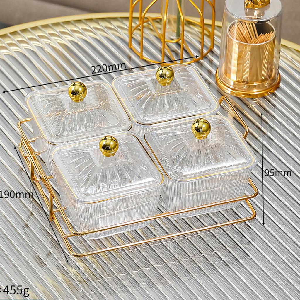 Fruit Plate Serving Dishes 6 Removable Serving Bowl Appetizer Condiment Server for Dessert Snacks Chips Kitchen Relish Tray