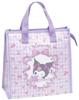 Kuromi Square Lunch Bag, Insulated and Thermal, H26cm X W28cm X D14cm, Bento Bag, Picnic Bag, Kids, Women, Cute, Stylish, Outings, Character, Sanrio