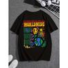 Men's Fire Font Graphic Print Short-Sleeve T-Shirt,Stylish and Casual, Machine-washable , Comfortable Fit