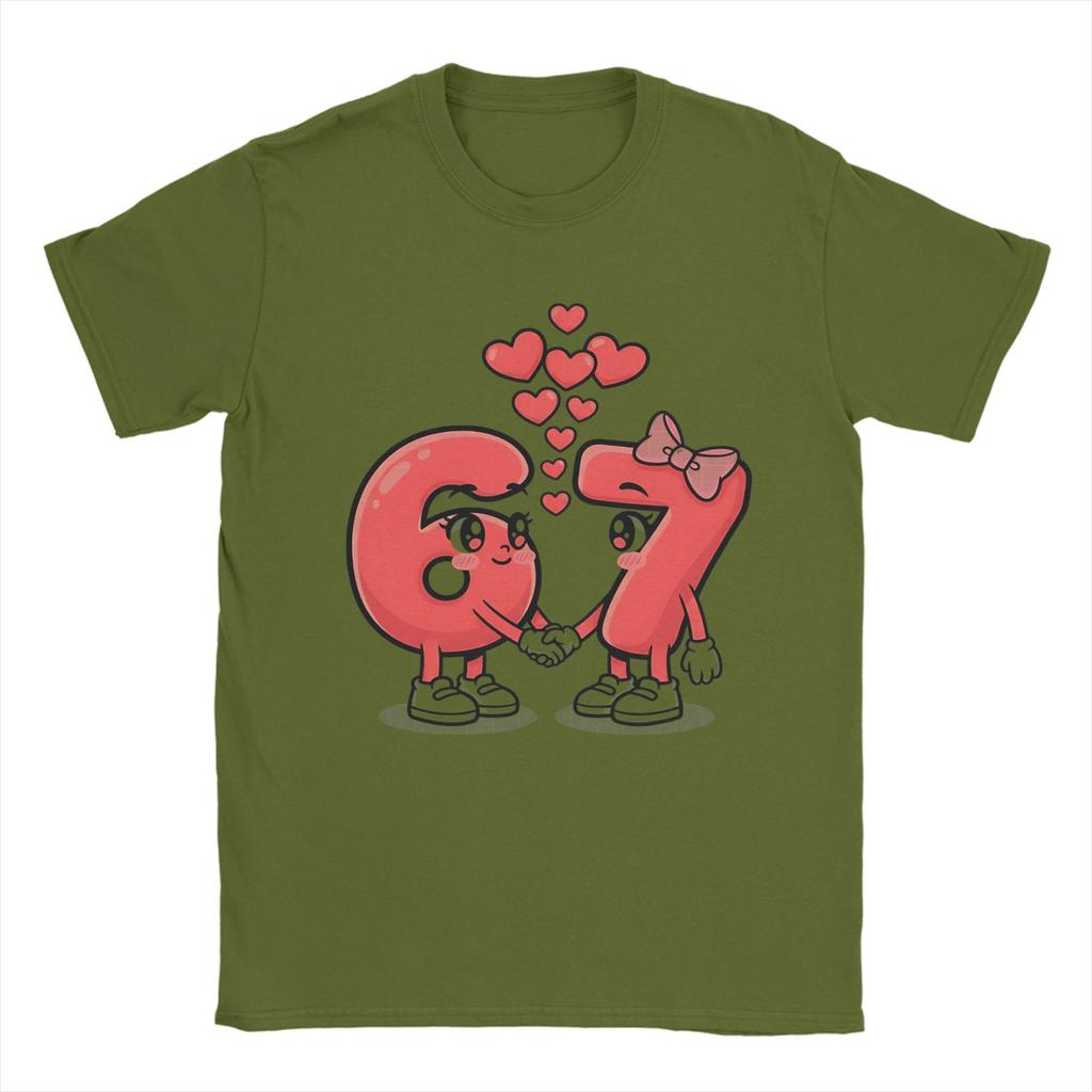Sweet Six Seven Valentine Unisex T Shirts Fun Tee Shirt Short Sleeve Crew Neck TShirt Pure Cotton 4XL 5XL 6XL Clothes