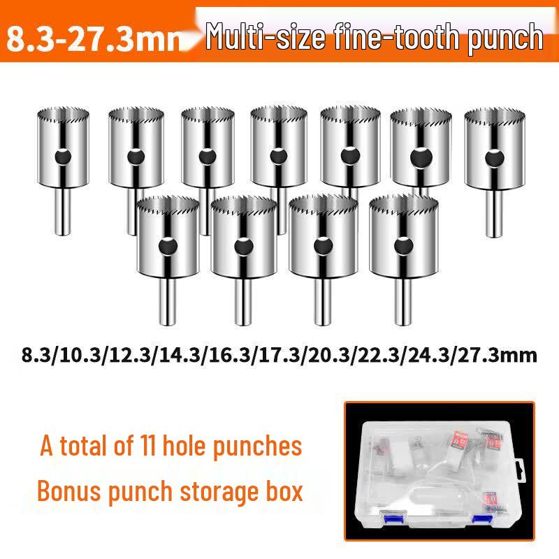 

High-Speed Steel Fine-Tooth Hole Saw Set