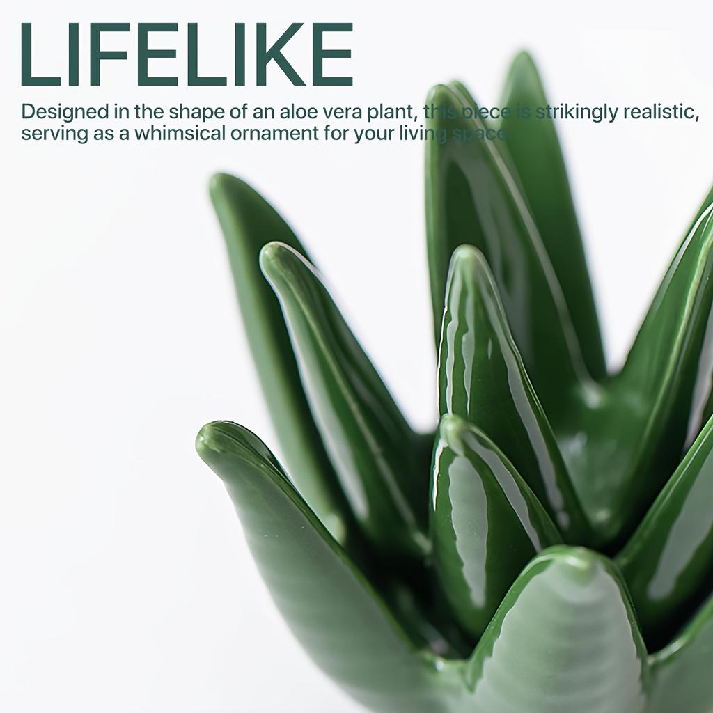 [Ceramic Cactus Ring Holder] Green Ceramic Cactus Ring Holder | Jewelry Organizer for Rings,Earrings & Accessories,Perfect for Home Office Desk Decor