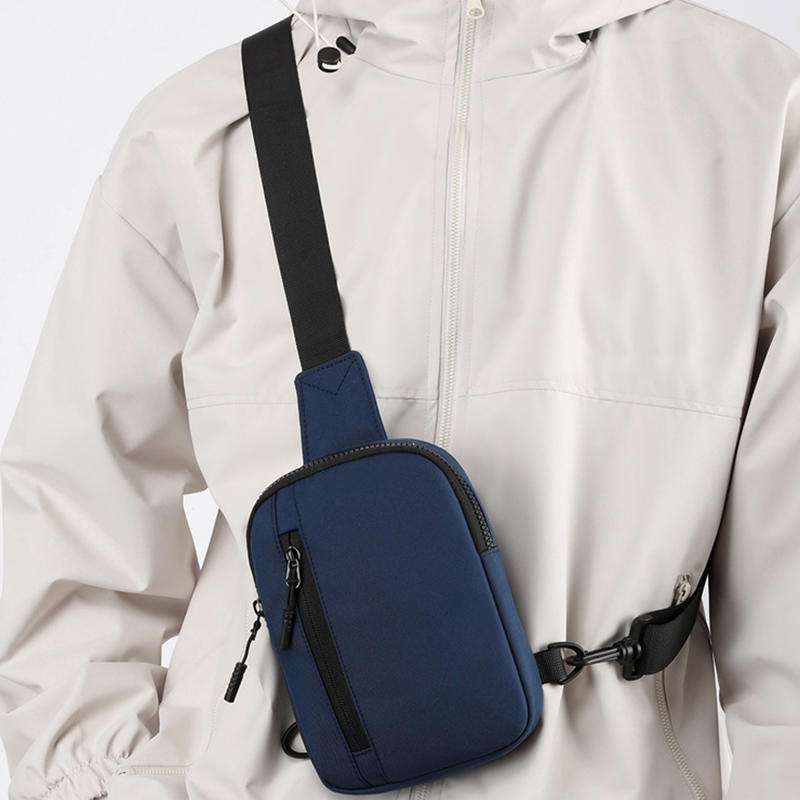1Pcs Men's Chest Bag One Simple And Fashionable Single Shoulder Chest Bag Large Capacity Shoulder Bag Adjustable Shoulder Strap