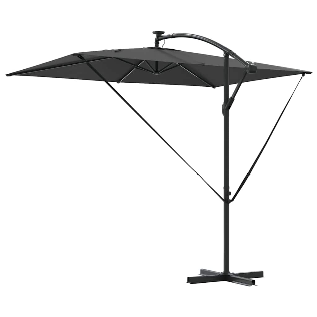 LED Strip Light Sun Umbrella Anthracite 294 X 200 X 270 Cm