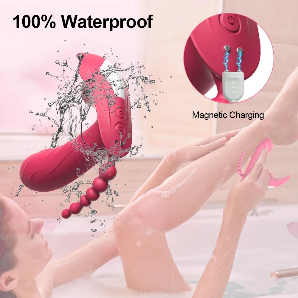 3 In 1 Dildo Vibrator for Women Wireless Remote Control Sucker Clitoris Vagina Stimulator Sex Toys Female Couple Adult 18