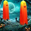 Cute Flying Ghost Light Halloween Hanging Light Up Ghost Spooky Ghost Halloween Decor with Lights Halloween Party Decoration