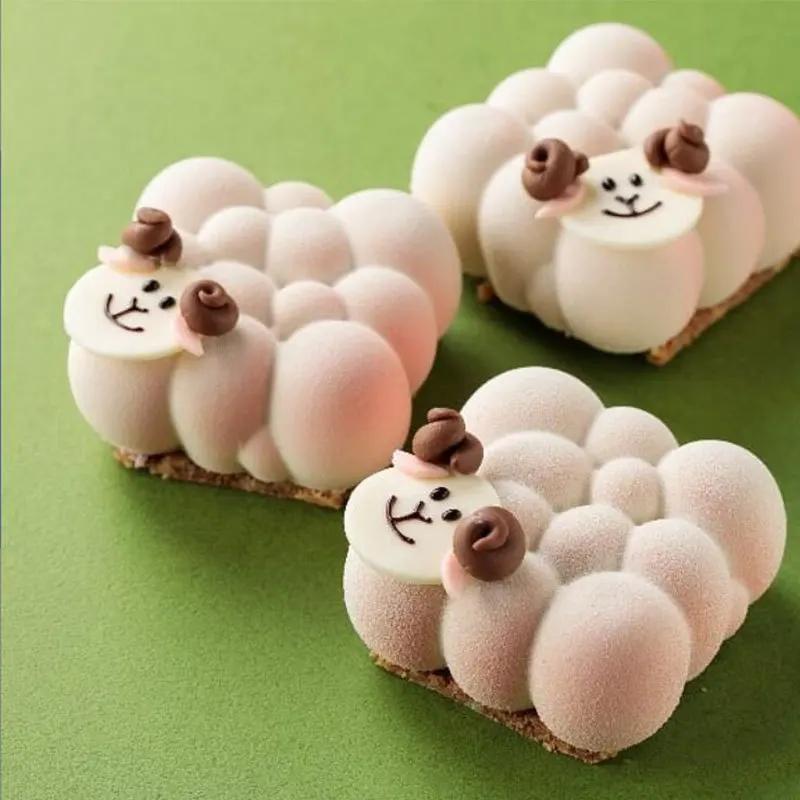 1 Stück Silikongebäckform 6 Mulden 3D Wolke Dessert Mousse Kuchenformen für DIY Handwerk Seifenkerzenform Kuchen Dekorationswerkzeuge