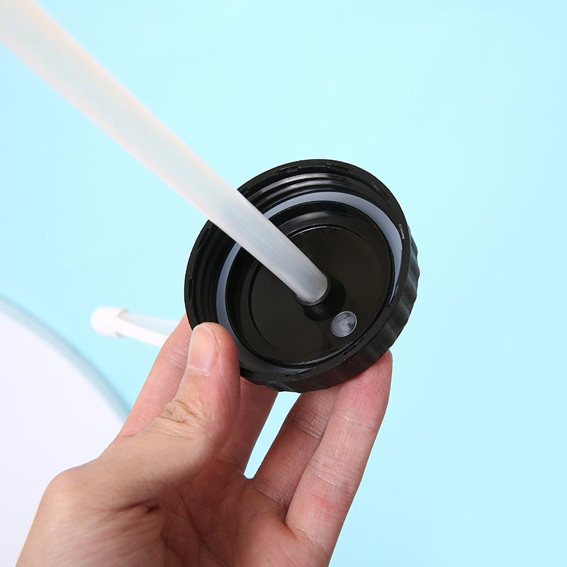Ice Hockey Sports Leak-Proof 1L Portable Water Cup with Long Straw and Two Mouth Types