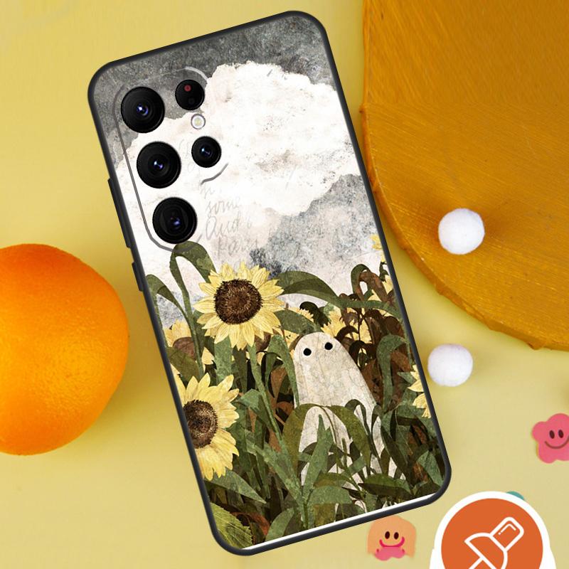 Schöne gelbe Sonnenblumen-Handyhülle für Samsung Galaxy S25 Ultra S24 S22 S21 Ultra S9 S10 S20 Plus S23 FE Funda Abdeckung