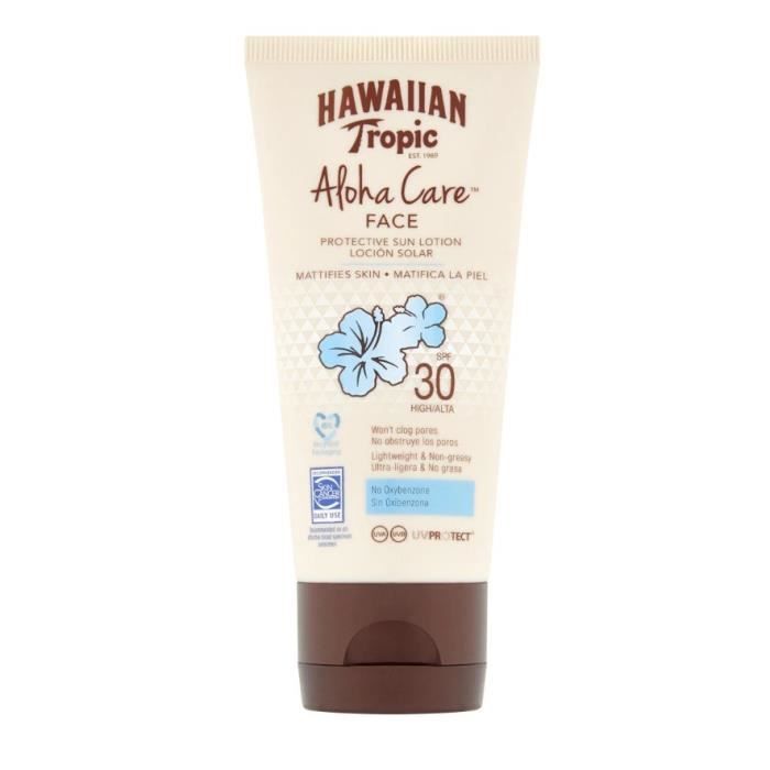 Hawaiian Tropic, Loción protectora bronceadora especial para rostro 90 ml Loción especial para cuidar la piel de tu rostro delicios