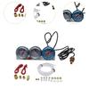 Car Triple Gauge 2'' for 12V Vehicles Automotive Parts 0 To 100 PSI Oil Pressure Gauge 100 To 280 °F Water Temp Gauge Voltmeter