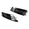 2PCS Front Bumper Foglight Cover Grill 4G0807647T94 4G0807648T94 Fit A6 C7 2014-2018 Black Chrome