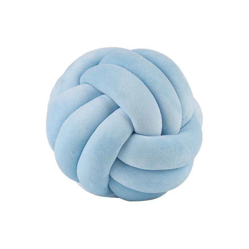 Nordic Stay Striped Cushion Plush Pillow Throw Knot Throw Pillow Cushion Sofa Pillow Living Room Round Ball Cushion