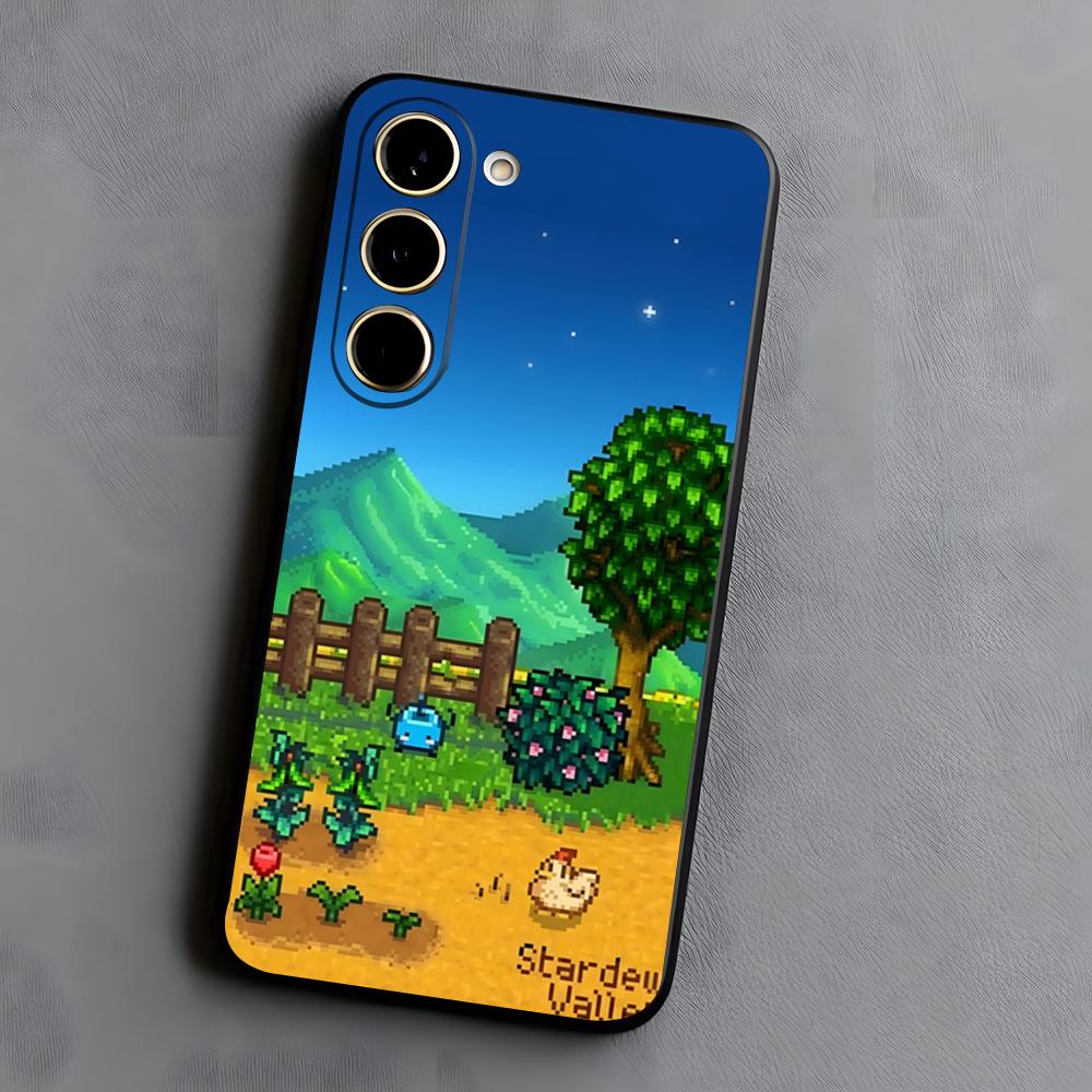 

S-Stardew V-Valley Game Phone Case For Samsung S25 S24 FE S23 S22 S21 Plus S20 Ultra Note20Ultra Black Soft Shell Samsung S20 FE