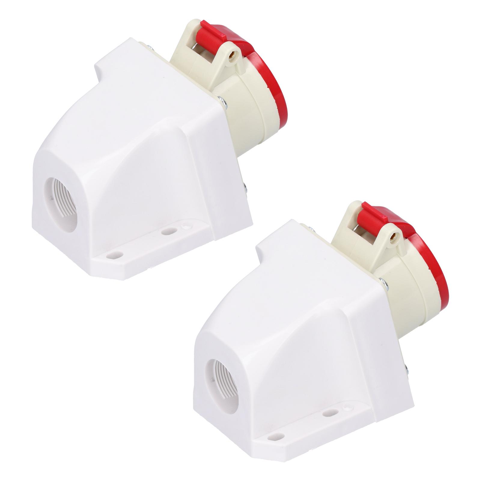 

2 шт. 4-контактна промислова розетка 3-фазний фіксований авіаційний силовий роз єм 380В415В 16А 3P+E IP44