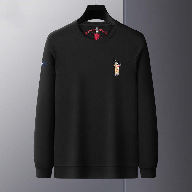 

Новый универсальный повседневный деловой свитер на весну и осень для мужчин с воротником-стойкой и длинными рукавами, повседневный свитер с капюшоном из жаккардовой вязки 4XL чёрный