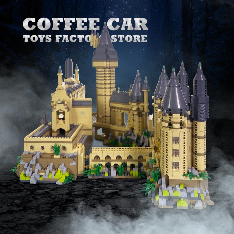 Medieval Mystic Castle Diamond Bricks Set Magic School MOC Blocks Model Wizardry Building Scene Puzzle Toys Adult Children Gifts