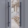 Modern Brushed Silver Square Base Door Handle